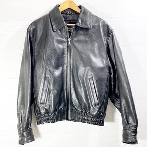 Vintage Men Oak wood classic thinsulate motor genuine jacket Size M color Black